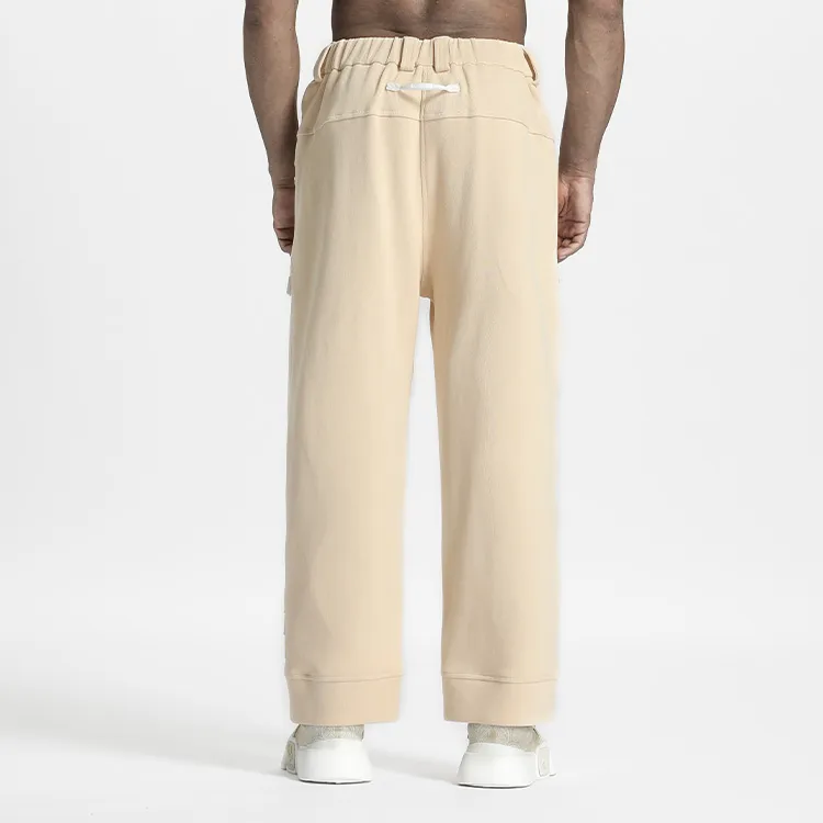 NORVINCY Warm Breathable Elastic Waistband Solid Color Casual Pants Unisex-6