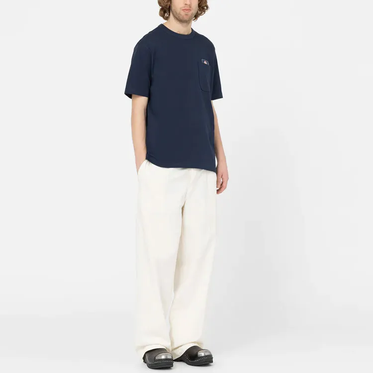 Pop Trading Company X Dickies X POP TRADING COMPANY Joint Name T-Shirts Men Navy Blue-2