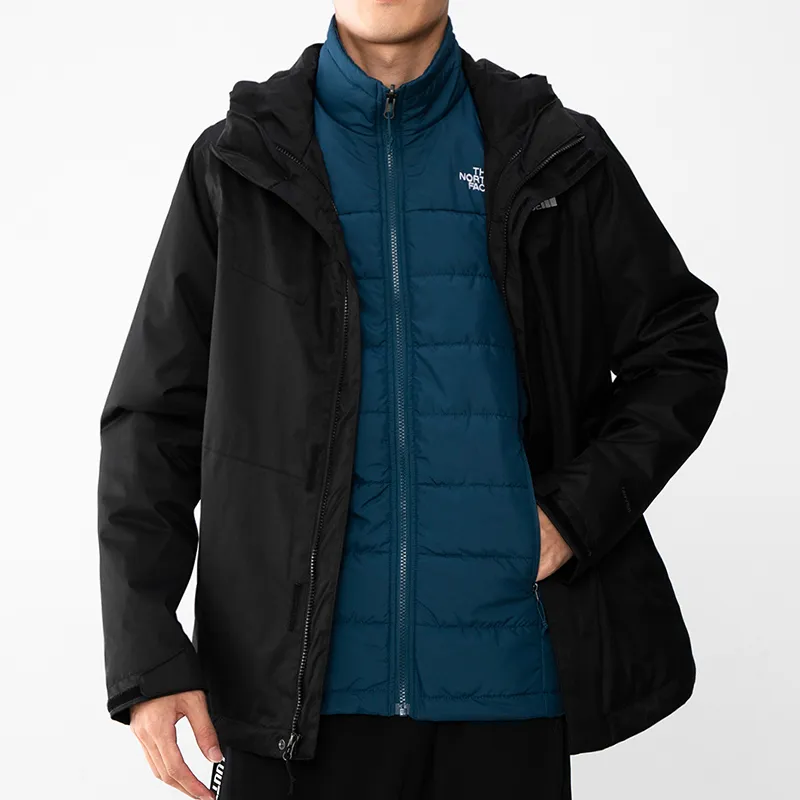 THE NORTH FACE Outdoor Hiking Water Resistant Windproof Breathable Wear Resistant Warm Windbreaker Jacket Men's Black-3