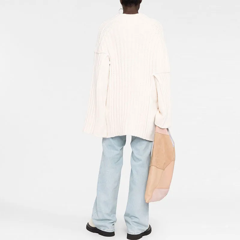 MM6 Maison Margiela Cashmere Sweaters Women's Ecru-2