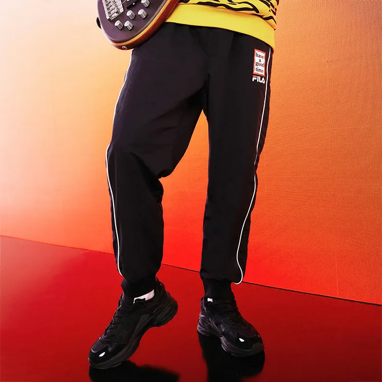 FILA x Have A Good Time Knitted Sweatpants Men's Jet Black-2