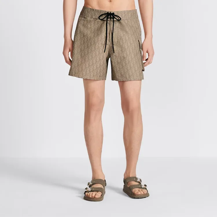 DIOR FW23 Swimming Shorts Men's Beige-2