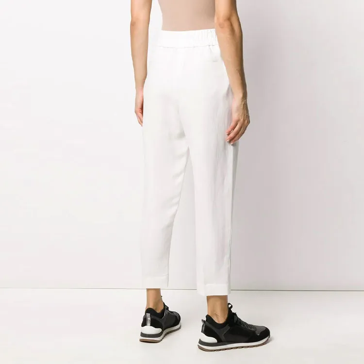 Brunello Cucinelli Striped-Detailed Tapered-Leg Trousers-2