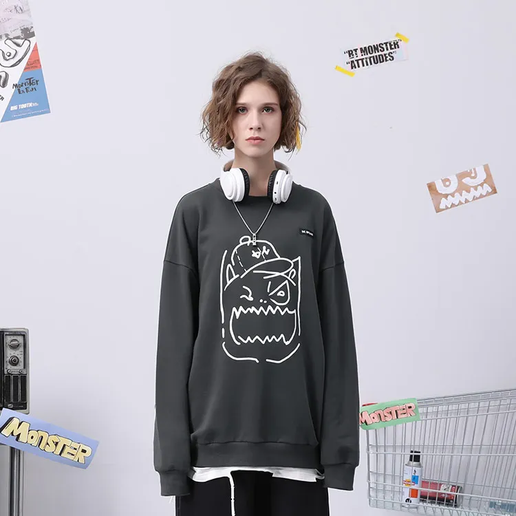 Bt Crew Neck Loose Fit Regular Sweatshirt Unisex-8