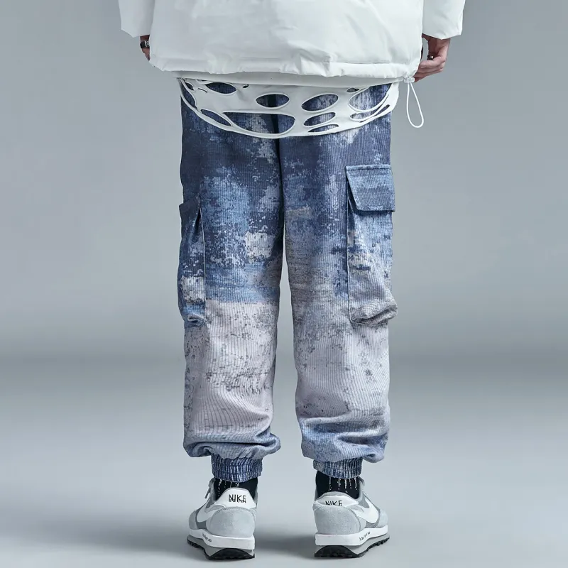 Guuka Casual Pants Men's Blue Gray-3