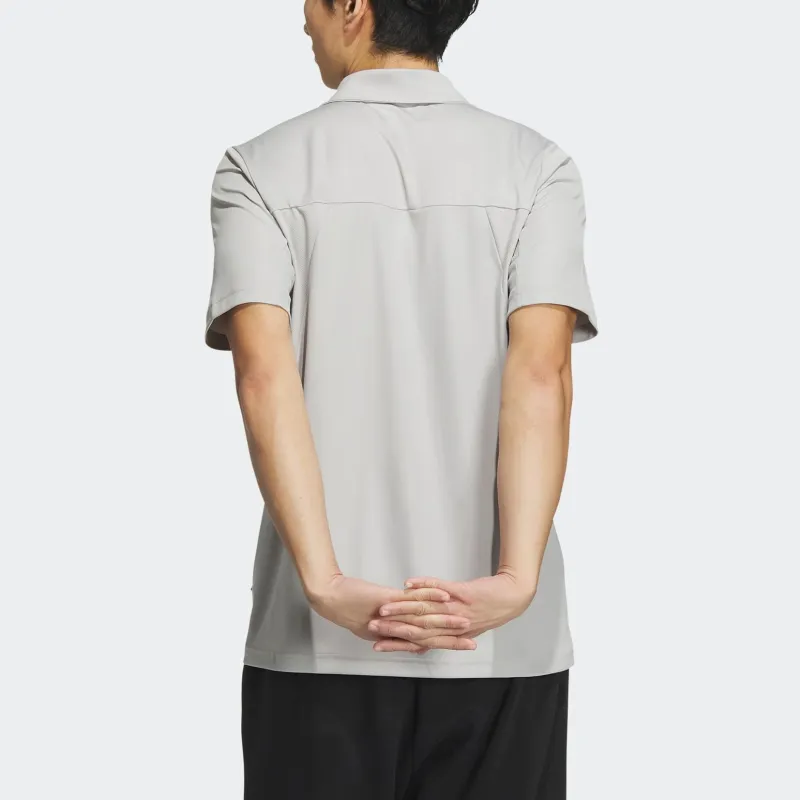 Adidas Polo Shirts Men Metallic Gray-2