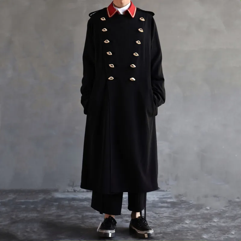 Yohji Yamamoto Trench Coats Men Black-2