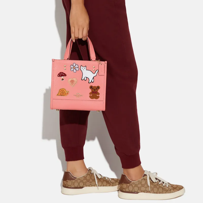 COACH Dempsey Cow Leather Tote Bag Shopping Bag Shoulder Bag Crossbody Bag Handbag Small Size Women's Candy Pink-4