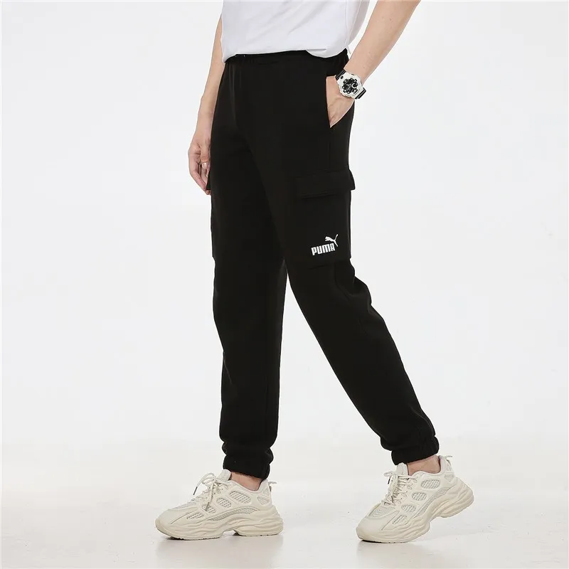 PUMA Running Training Knitted Sports Pants Men's Black-4