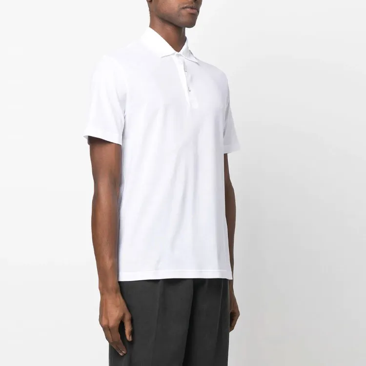 HERNO Short Sleeved Half Button Polo Shirt-3