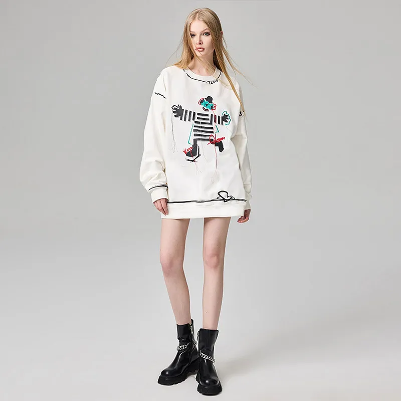 YLDP Sweatshirts Unisex White-3