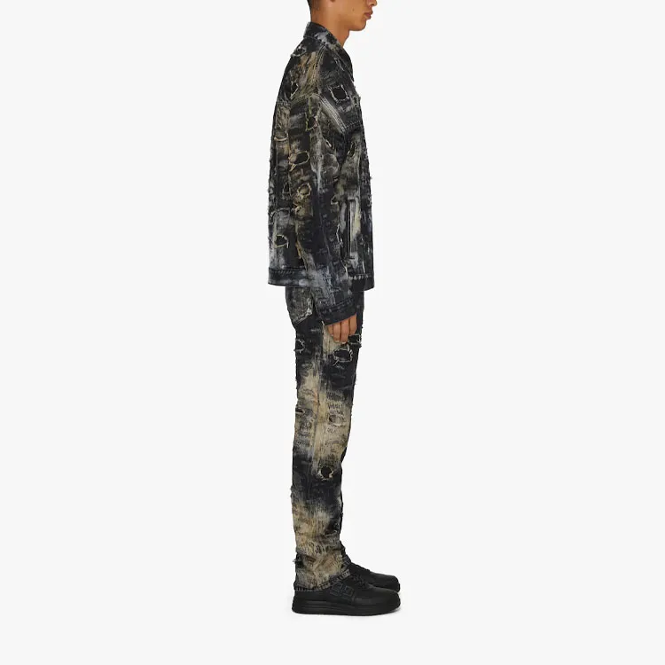 Givenchy Oversized Fit 4G Rivet Zip Denim Jacket-3