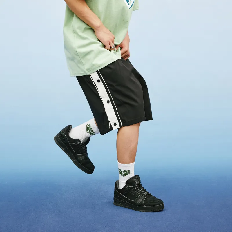 A11SLAVE Loose Fit Shorts Unisex Black White-5