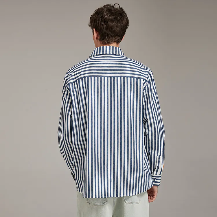PJ's Vigor Shirt Early Fall Unisex Letter Stripes Color Blocking-2