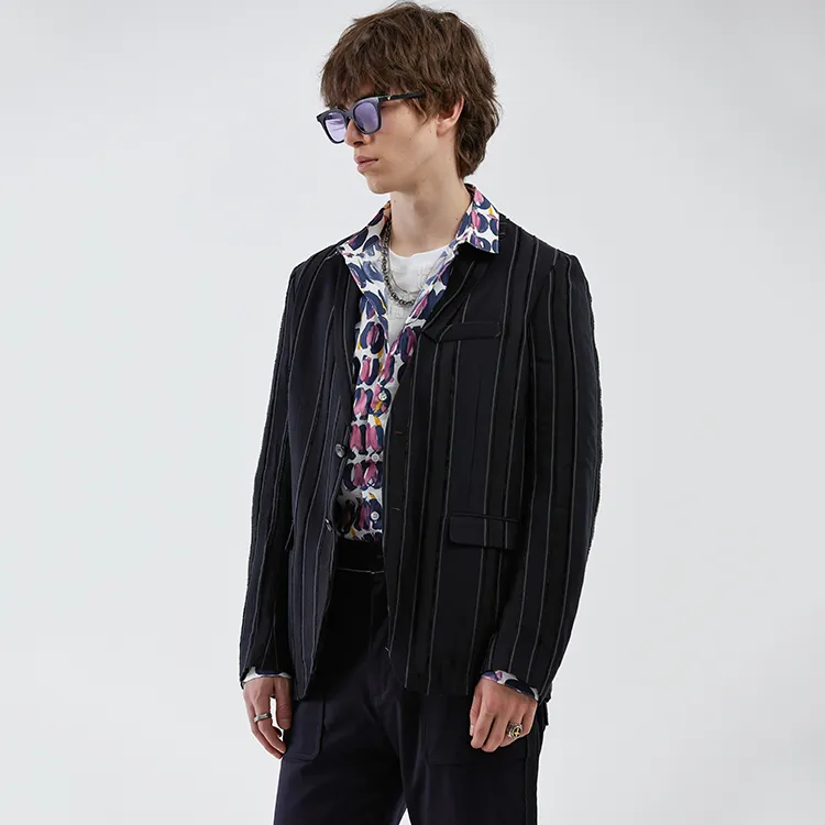 DAVID NAMAN Business Suits Men Black-3