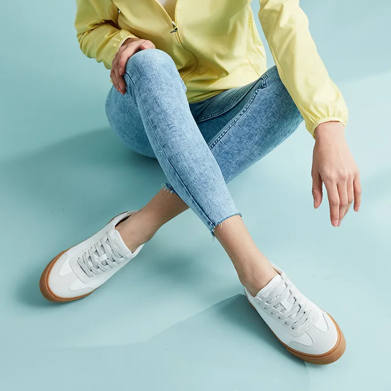 Rockfish Canvas Shoes Women's Low Top White/Caramel-5