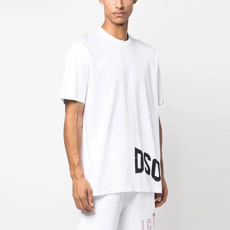 DSQUARED2 Logo Print Cotton T shirt-3