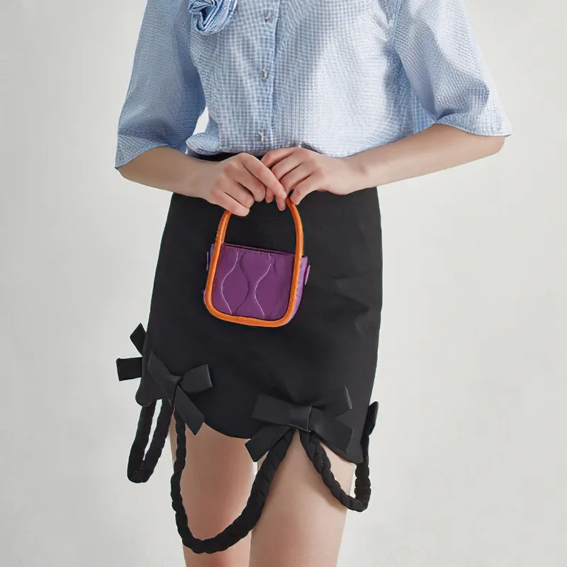 STAR TOWN Cow Leather Shoulder Bag, Crossbody Bag, Handbag Mini Women's Grape Purple/Lemon/Buckwheat-1
