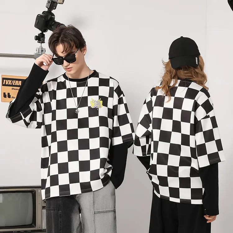 TVX Sweatshirts Unisex Black White Plaid-9