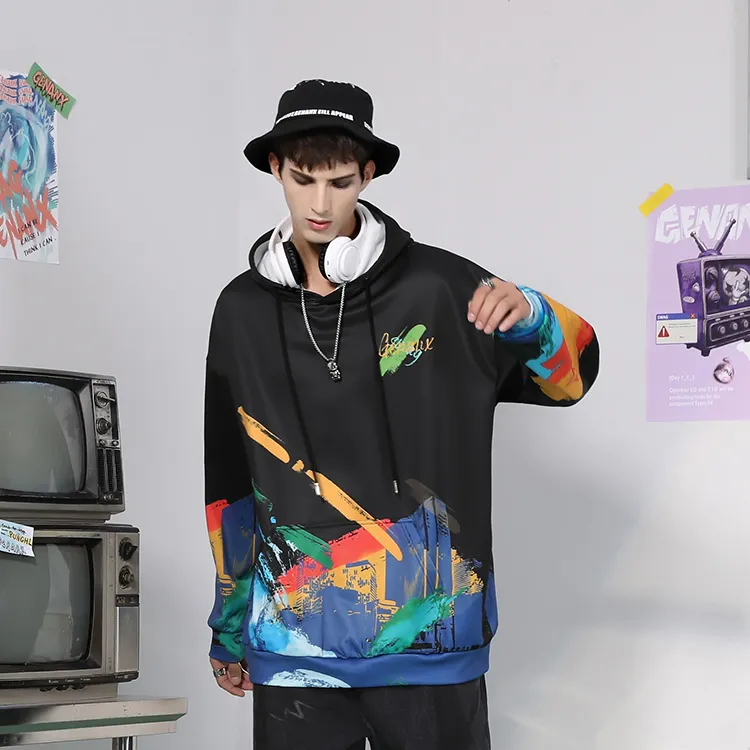GENANX Winter Sweatshirt Unisex Black-4