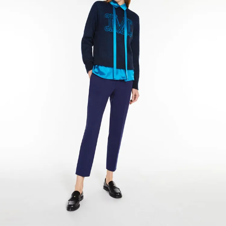 MaxMara Casual Pants Women's Navy Blue-2