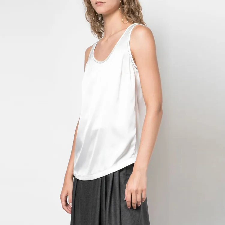 Brunello Cucinelli Embellished Satin Tank Top-2