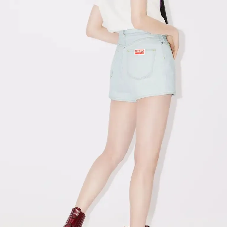 KENZO Denim Shorts Women's Light Blue-2