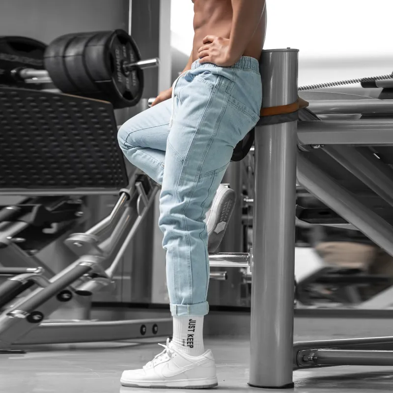LUJIAMEN Jeans Unisex Light Blue-4