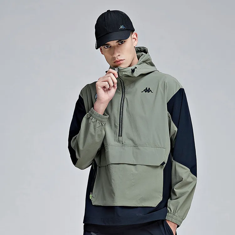 Kappa Jackets Men Stone Square Gray-2