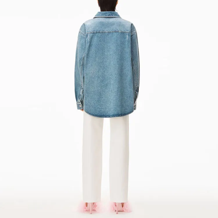 Alexander Wang Buttoned Long Sleeved Denim Jacket-2