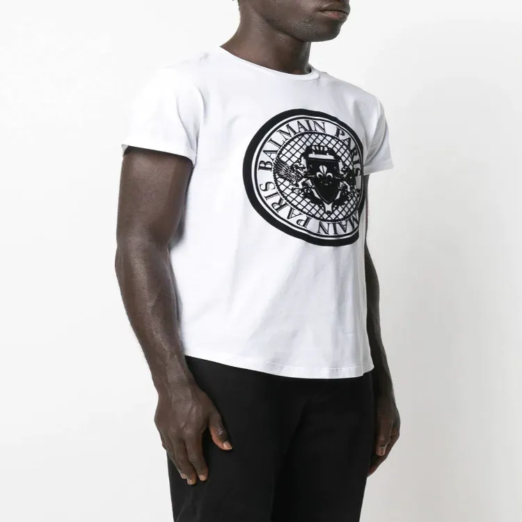 BALMAIN T Shirts Men White-4