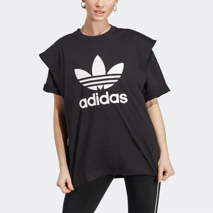 Adidas Originals Cap-sleeve Logo-print T-shirt-2