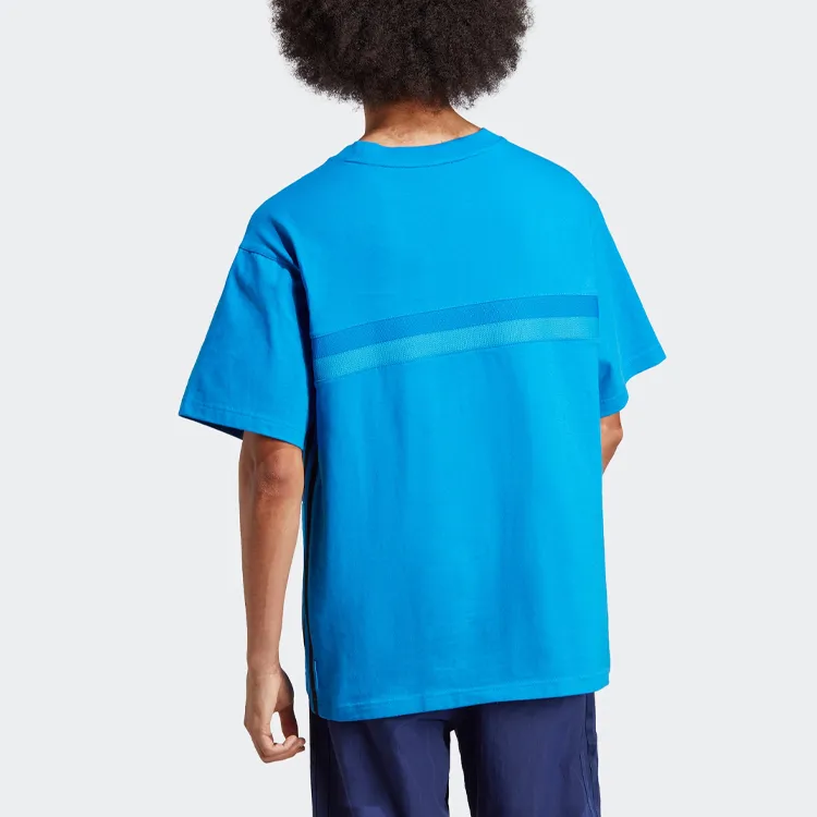 Adidas Originals T Shirts Men Bird Feather Blue-2