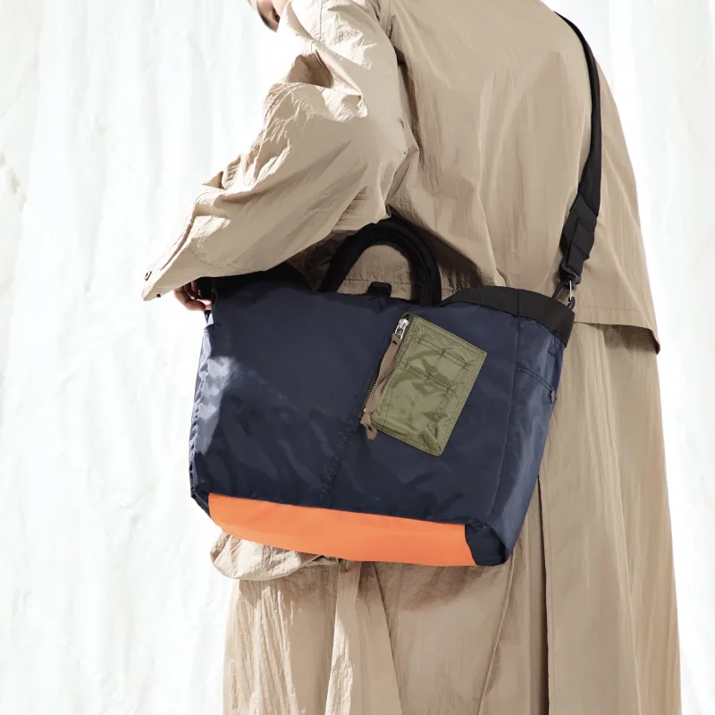 The MAD HATcher Nylon Tote Bag Shopping Bag Shoulder Bag Handbag Medium Size Unisex Multicolor-4