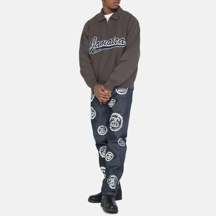 Stussy X Denim Tears Half Zip Fleece-4