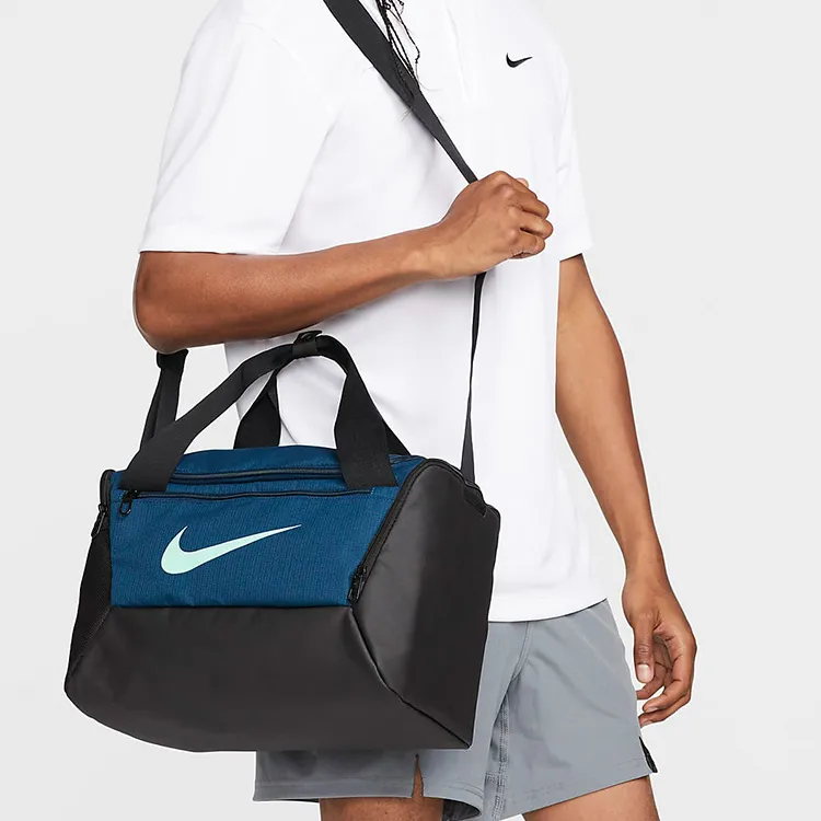 Nike Polyester One Shoulder Crossbody Portable Luggage Bag Gym Bag Unisex Turquoise-5