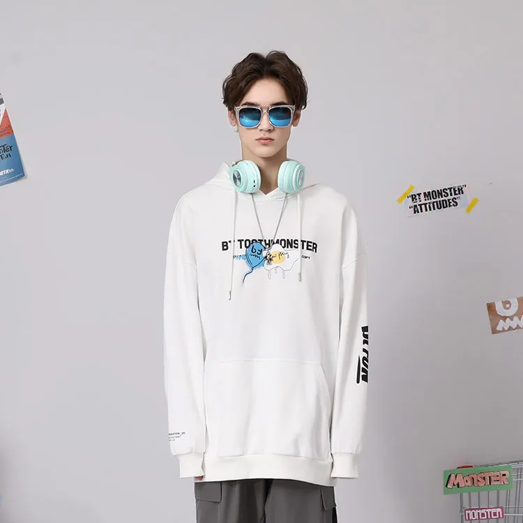 Bt Hooded Loose Fit Regular Sweatshirt Unisex-2