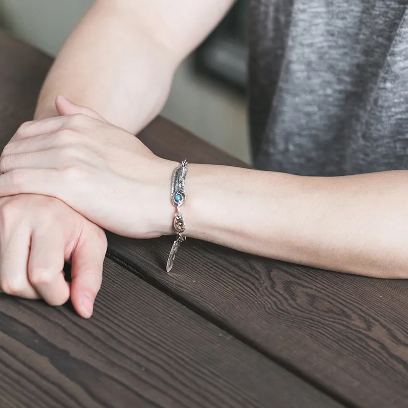 Ruibeila 925 Sterling Silver Bracelets Unisex-4