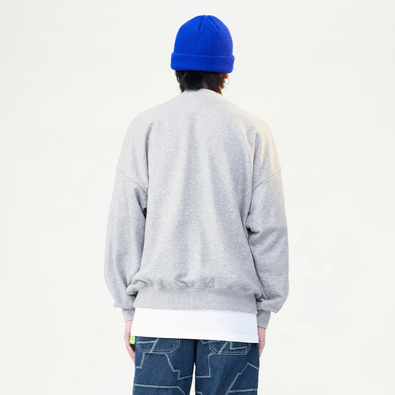 GUKUUL Bear Letter Print Loose Fit Pullover Sweatshirt Unisex-5