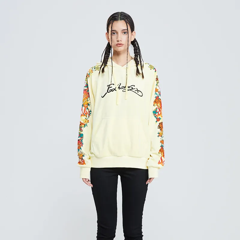 ED HARDY X YITENGRUNERFUJIANG Crew Neck Loose Fit Regular Sweatshirt Unisex-4