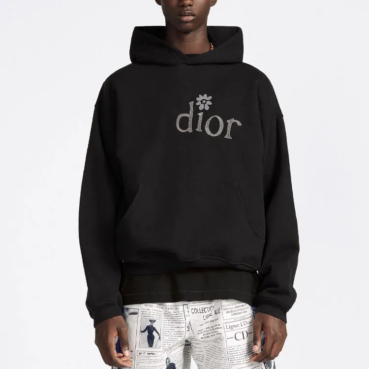 DIOR X Erl Relaxed Fit Hooded Sweatshirt-4