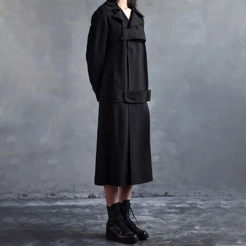 Yohji Yamamoto Trench Coats Women's Black-4