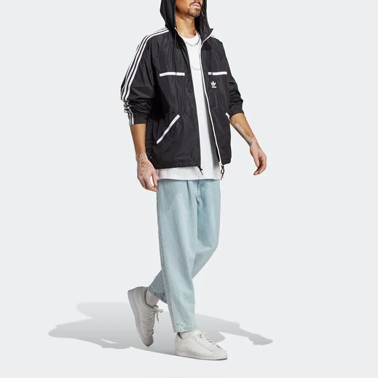 Adidas Originals Logo stripe print Lightweight Jacket-2