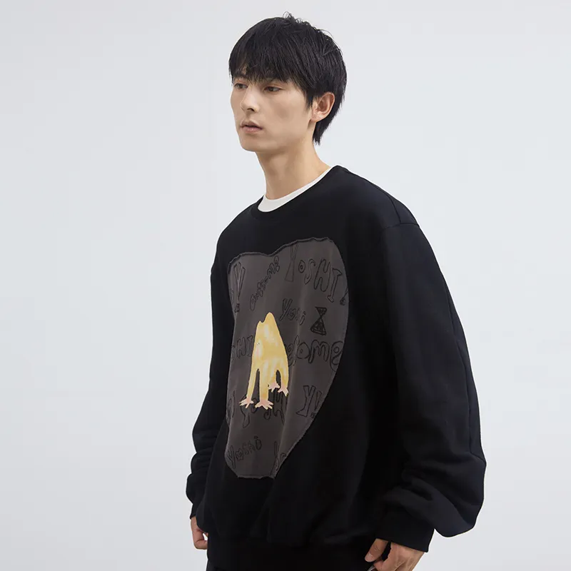 YOSHIYOYI Sweatshirts Unisex Black-4