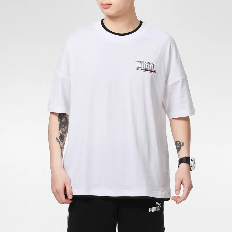PUMA T-Shirts Men White-2