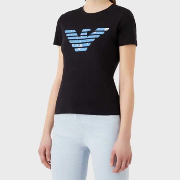 EMPORIO ARMANI T Shirts Women's Navy Blue-1