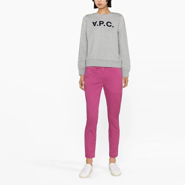 A.P.C Flocked Logo Crewneck Sweatshirt-1