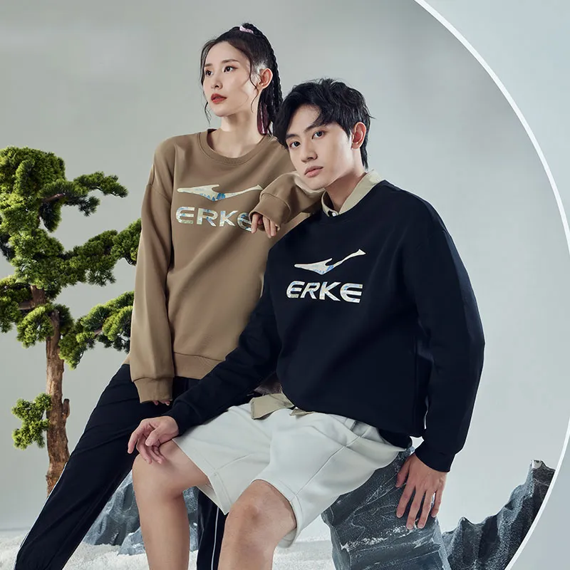 Erke Sweatshirts Men Latte Brown-5