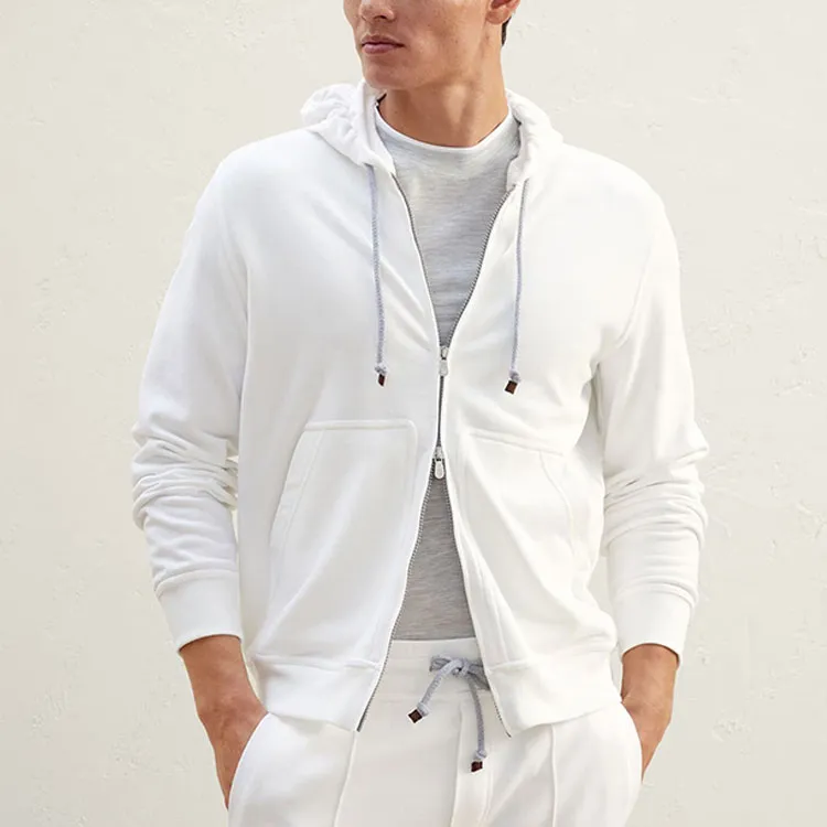 Brunello Cucinelli Zipped Drawstring Hoodie-2
