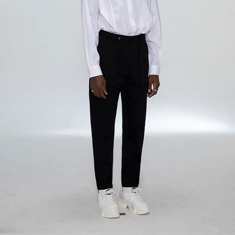 RICKYOUNG Casual Pants Unisex Black-5